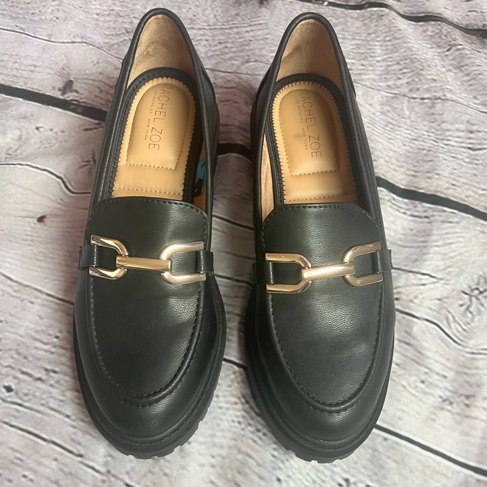 Rachel and Zoe Loafers - Like New (wore once) gold detail, 2” Heel - Size 7.5